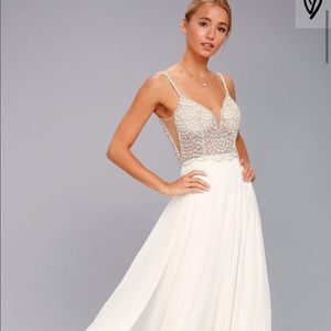 Lulus white maxi (wedding) dress